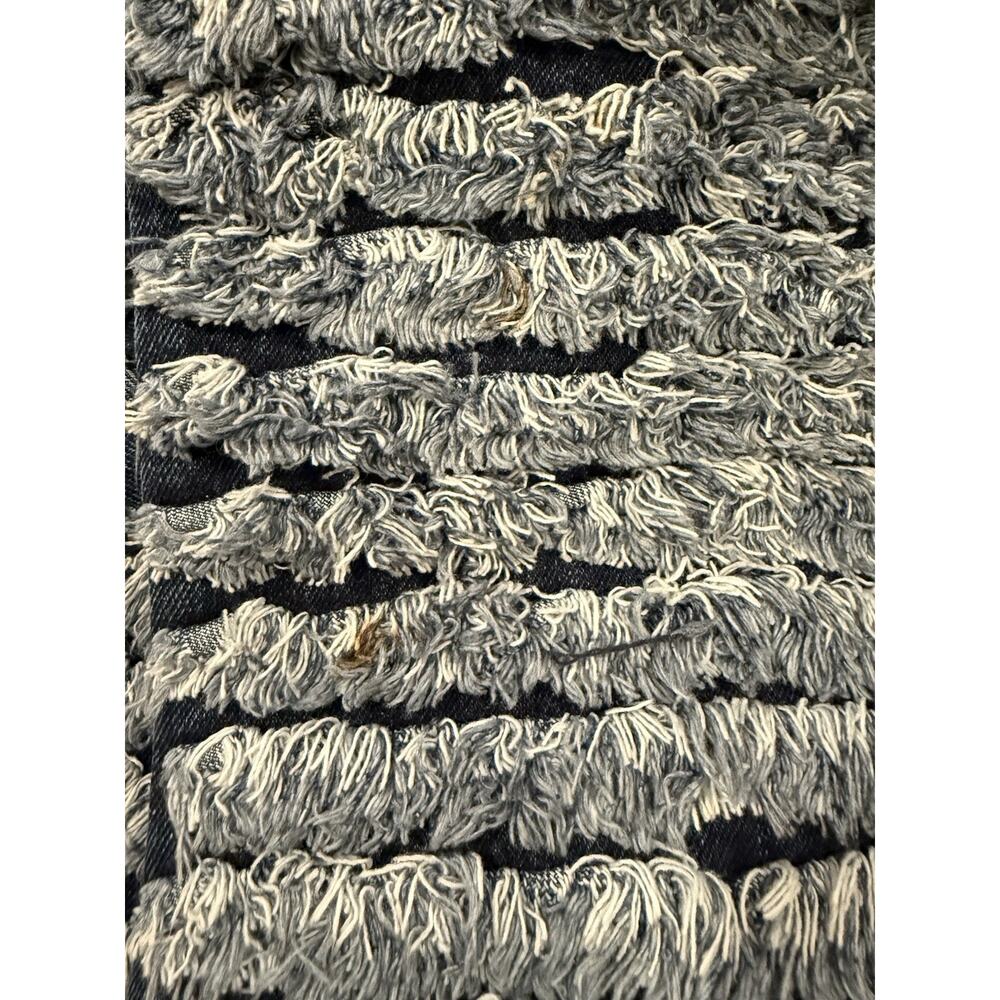 Unique Jaded 34x32 Dark Denim Extreme Distressed Shredded Jeans NWT Grunge - Picture 5 of 12